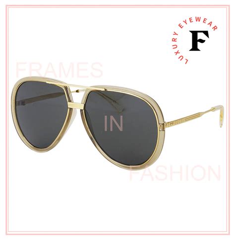 gucci 0904|GUCCI EPILOGUE 0904 Gold Crystal Aviator Oversized .